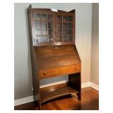 Arts and Crafts oak dropfront secretary