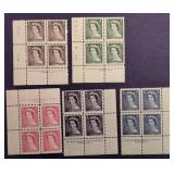 1953 Definitive Plate Blocks