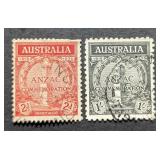 Australia used set #150-151