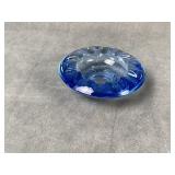 Blue Art Glass Ashtray