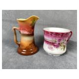 Mustache Cup, Royal Bayreuth Cream Pitcher