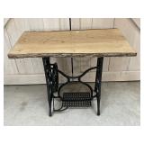 Live Edge Treadle Sewing Machine Table