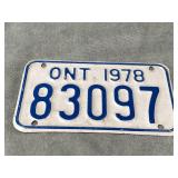 1978 Motorcycle License Plate