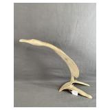 Signed Inuit Caribou Antler Bird