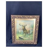 C1890 Stag Print in Original Frame