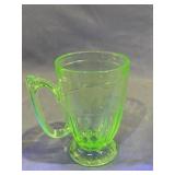 Green Depression Glass Mug