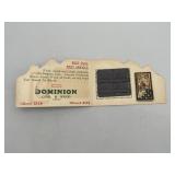 Advertising Dominion Coal & Wood Christmas Card