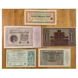 Grouping of Early Foreign Bank Notes