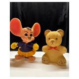 Vintage Mouse & Teddy Bank.