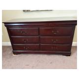 Cherry Wood Double Drawer Dresser 5 ft x 17