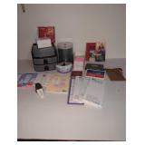 Blank DVD+R and CD-R plus office supplies