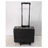 Plastic Jet Black Hardshell Briefcase Padded