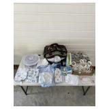 Baby lot diaper bag with diapers,  bottles,