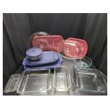 Lot of Pyrex and Anchor Hocking some have lids