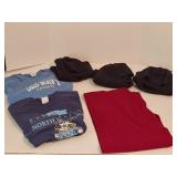 Two youth t shirts, 3 face covering toboggan and