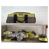 RYOBI Saw Drill Cut Off Saw with Battery and