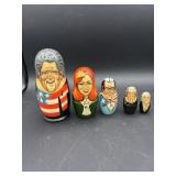 Vintage Bill Clinton nesting doll set