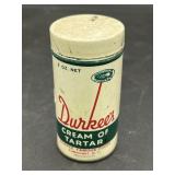 Vintage Durkees cream of tartar spice tin