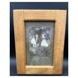 Antique oak framed antique family photo