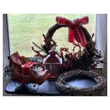 Christmas Wreath with Berries, Grapevine Wreath,