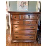 Vtg Solid Maple 5 Drawer Chest