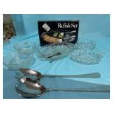 Relish Set with Serving Dishes and Big Spoon and