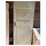 Antique Green Paint Door 80 inch tall 32 Inch