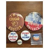 Vintage political button lot