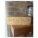 Vintage 5lb Wooden Straubelï¿½s Cheese Box Green