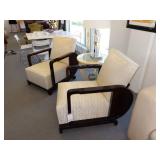 Pair of Mahogany/rosewood custom chairs