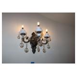 Pair Crystal Sconces