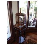 Decorative and functional brass bird cage