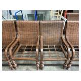 Set 10 Aluminum & Wicker Castel Lounge Chairs