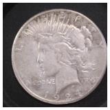 US Coins 1924-S Peace Silver Dollar, Circulated