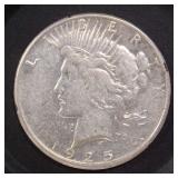 US Coins 1925-S Peace Silver Dollar, Circulated