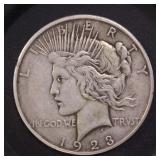 US Coins 1923-D Peace Silver Dollar, Circulated