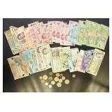 Worldwide Modern Currency, banknotes & coins, incl
