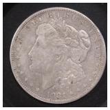 US Coins 1921-D Morgan Silver Dollar, Circulated