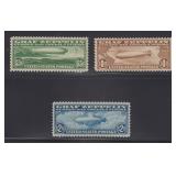 US Stamps #C13-C15 Mint LH Zeppelins CV $1080