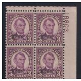 US Stamps #662 Mint NH Plate Block of 4, CV $325