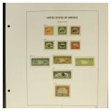 US Stamps 1918-1940s Airmails, mint on pages, incl