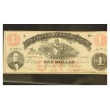 1862 Virginia Obsolete Currency $1 Treasury Note V