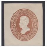 US Stamps #U128 Mint Cut Square, CV $60