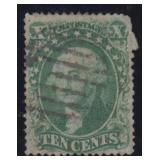 US Stamps #32 Used, tiny thin UR corner