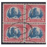 US Stamps #573 Used block of 4