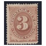 US Stamps #J3 Mint LH CV $100 1879 Postage Due