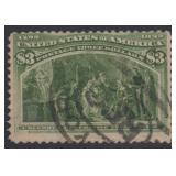 US Stamps #243 used with creases & thins, CV $775