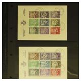 Belgium Stamps Mint and Used on dealer cards and