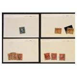 US Stamps Small Group of Stamps on dealer cards, s