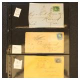 US Stamps 1860s Postal History Covers & Fronts, mi